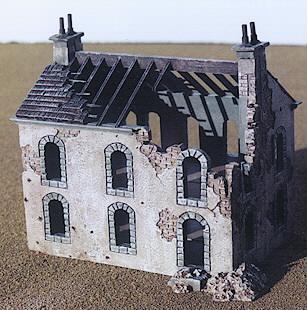 with windows Pendraken and model railway buildings wargames Details about   10mm Brick Houses 